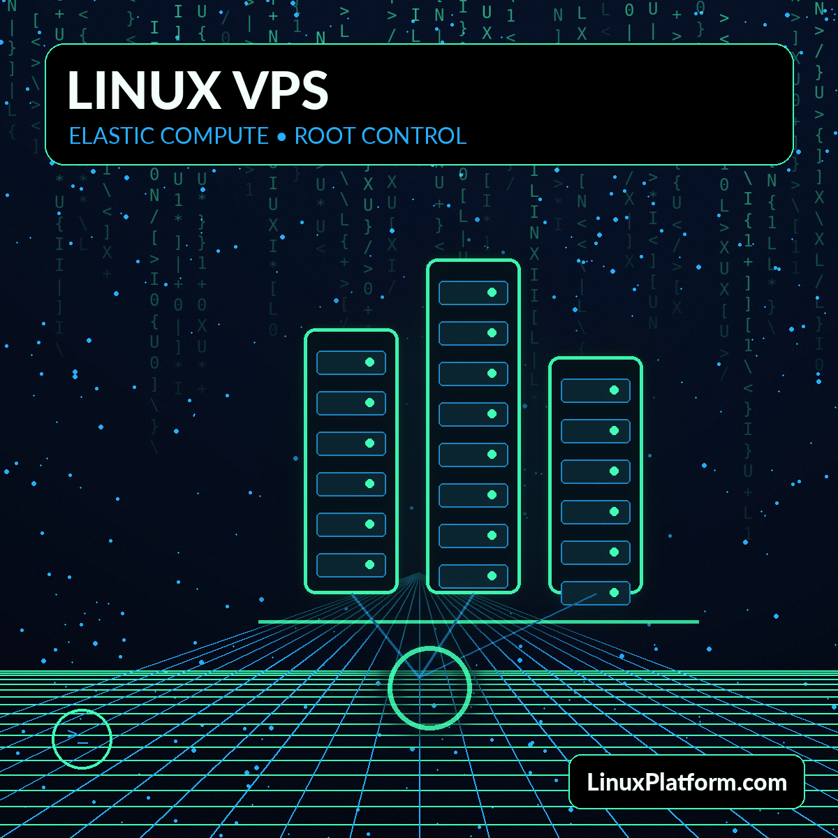 Futuristic Linux VPS and bare metal hosting infrastructure